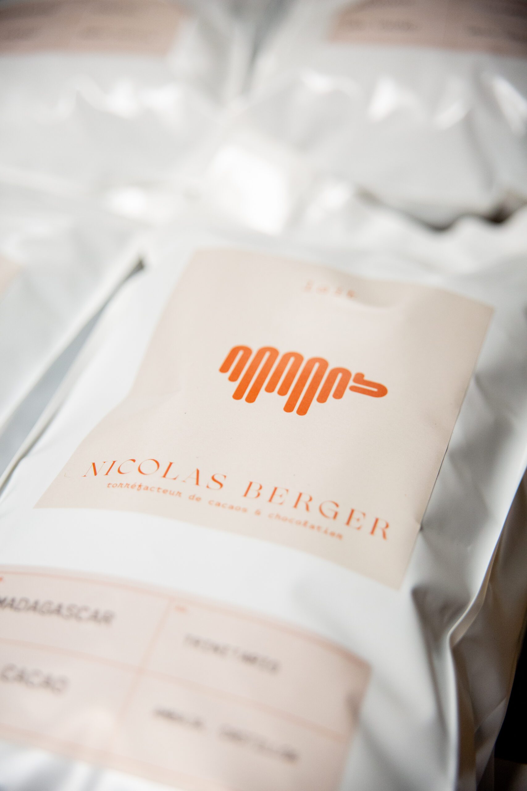 Design des packagings et de l'identité du chocolatier Nicolas Berger