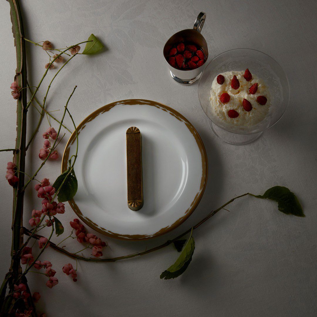 Identité et direction artistique du restaurant ore Ducasse au chateau de Versailles