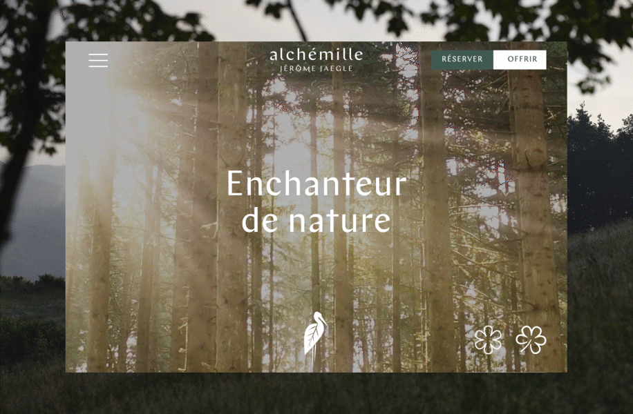 Réalisation du site internet du restaurant Alchémille une étoile Michelin