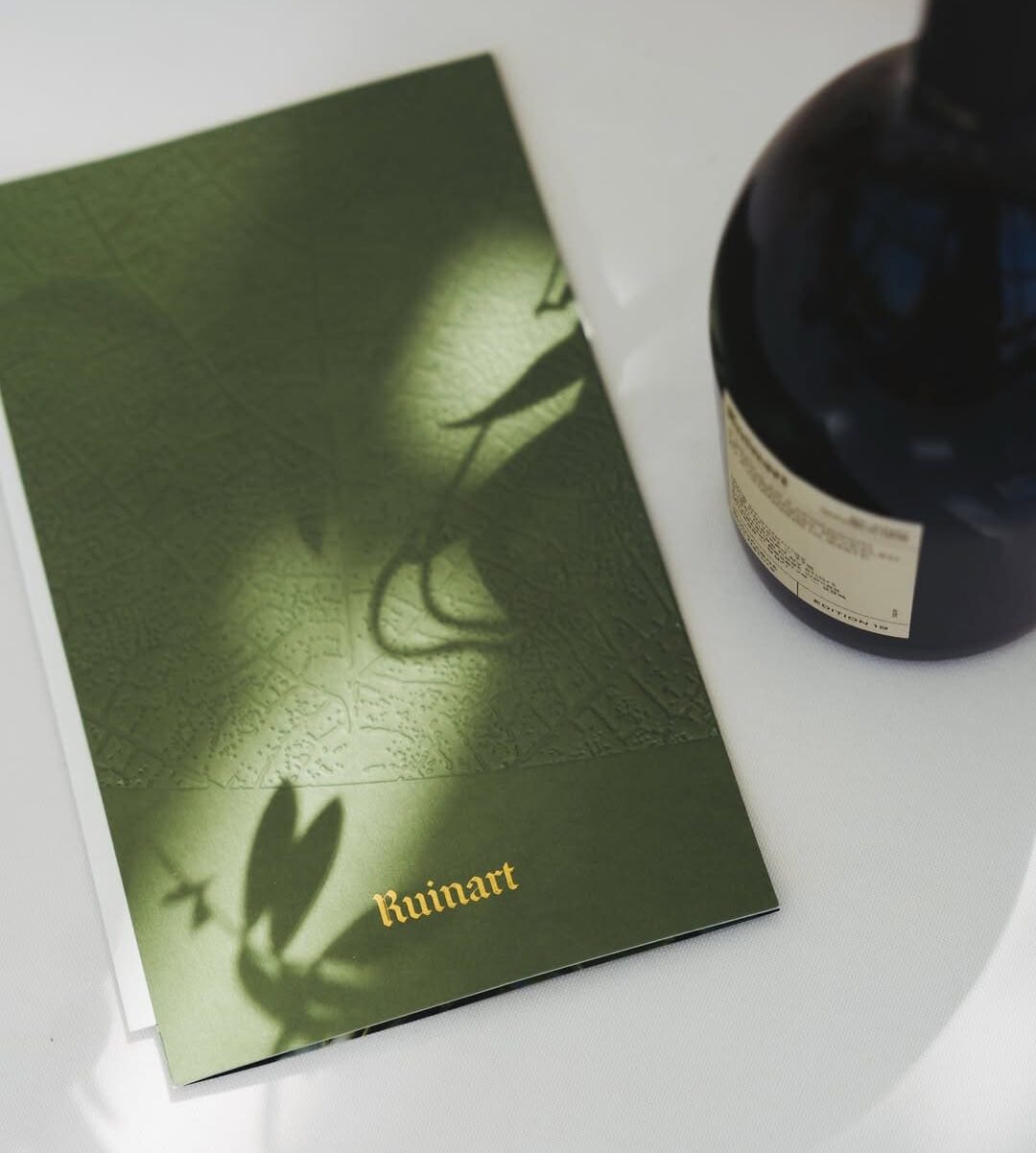 Design de menu pour Ruinart